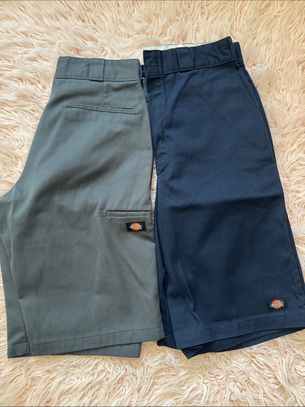 Dickies Men's Flat Front Shorts in Navy and Gray